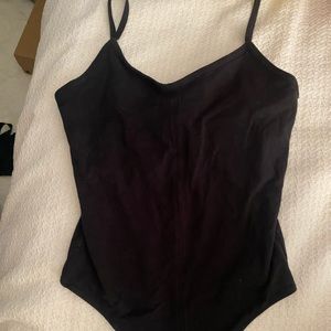Everlane Black Cotton Bodysuit
